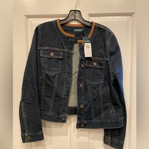 brand new with tags Ralph Lauren Jean jacket with leather trim